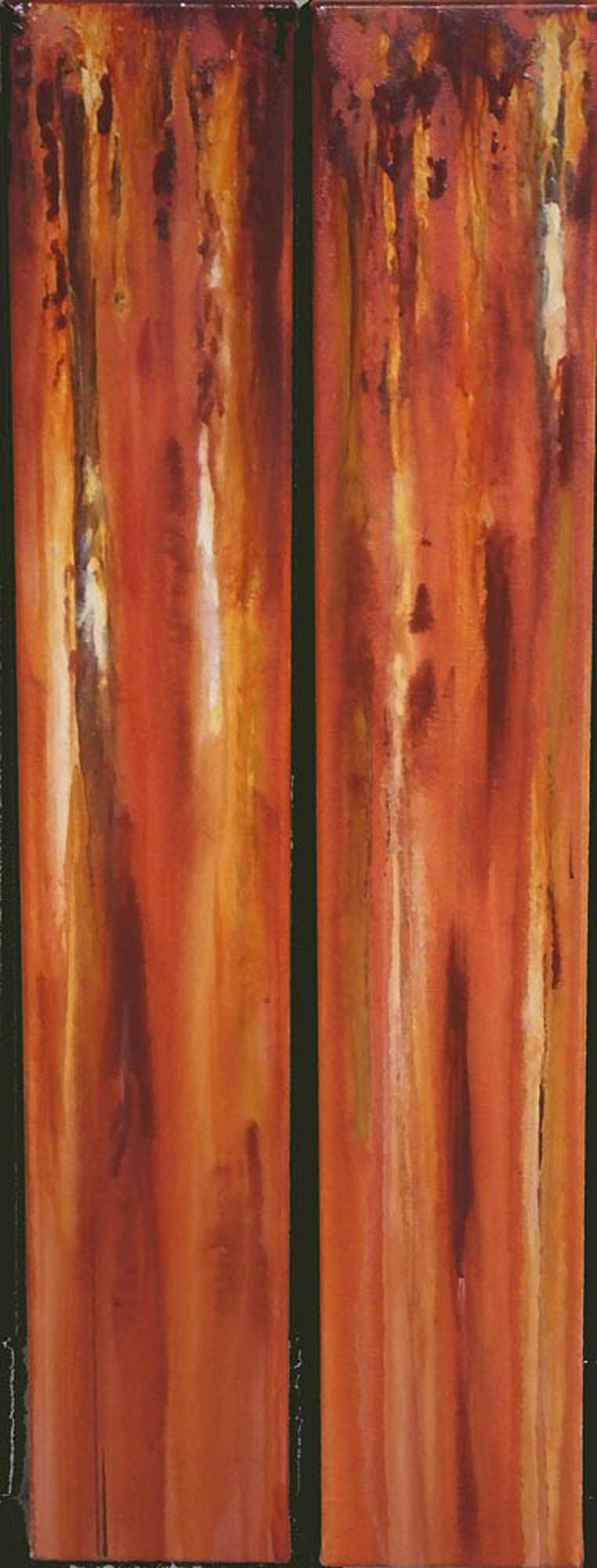 Painting: Raw Energy Diptych 2 by Lynda Pogue