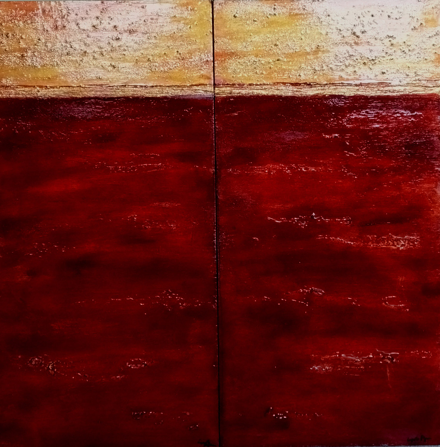 Painting: Firesky series Diptych by Lynda Pogue