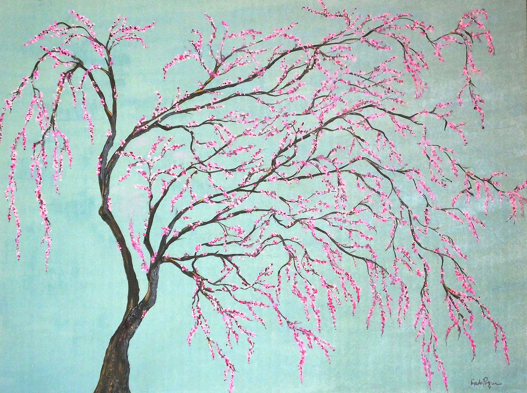 Painting: Cherry Blossoms by Lynda Pogue