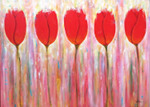 Photo of the work, 'Tulips and Olde Lace (2) by Lynda Pogue.